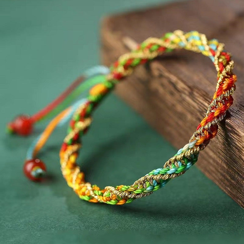 The multicolored rope balances and purifies the aura