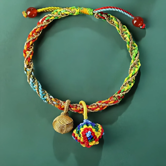 The multicolored rope balances and purifies the aura