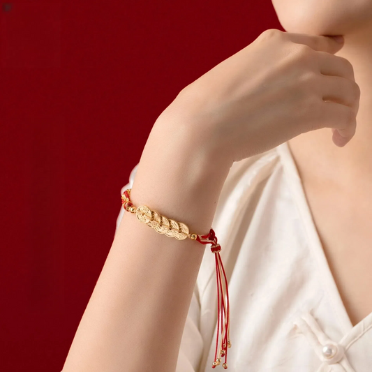 Five Emperor Qian Red Bracelet gathers blessings